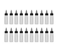 Agatige 20 Pack Empty Tattoo Ink Bottles, 30ml Clear Empty Plastic Ink Bottles with Twist Cap Transparent Tattoo Squeeze Bottle Mixing Bottle Tattoo Pigment Container for Tattoo Artists