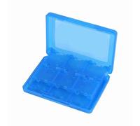 Agatige 28 in 1 Pp Plastic Game Card Case Holder, 5 × 3.54 × 0.91in Cartridge Storage Box Portable Storage Holder for 3DS DSL DSI LL (Blue)
