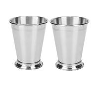 Agatige 2Pcs Mint Julep Cups, 400ml/14oz Stainless Steel Drinking Glasses Julep Cup Cocktails Frosted Party Julep Mixed Alcohol Drink Cocktails Glasses for Bourbon, Mojitos and Iced Beverages