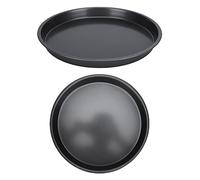 Agatige 2PCS Pizza Pan, 10 Inch Non Stick Pizza Tray Round Baking Pan Set Thickened Sheet Carbon Steel Pie Pan for Kitchen Bakery (10 Inch)
