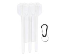 Agatige 3 Sleeve Darts Carrying Case, 17x8.5cm/6.7x3.3in Universal Portable Nylon Dart Storage Box with Hanging Buckle, Hold 3 Darts Carrying Storage Holder for Steel Tip/Soft Tip Dart (White)