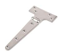 Agatige 316 Stainless Steel T Hinges, Marine Grade Boat Hatch Hinge, Heavy Duty Mirror Polished Cast Strap Hinge for Hanging Cabinet Doors, Garden Gates, Outside Shed Door, 3.9x2.1in (S)