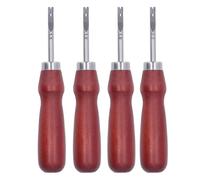 Agatige 4 Pieces Leather Edge Bevelers,Leather Craft Tool Set,Cutting Beveling Leather Skiver Tool for Handbags,Wallets,Belts,Purses(1.5 Mm,1.2 Mm, 1.0 Mm,0.8 Mm)