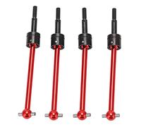 Agatige 4Pcs 1:10 RC Car Drive Shaft Front and Rear Universal Drive Shaft CVD Heavy Duty Drive Shaft for Tamiya TT02B 1/10 RC Car Upgrade Parts(red)