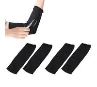Agatige 4Pcs Cut Resistant Sleeves, 31CM Arm Bite Proof Guards Sleeves Arm Protectors for Thin Skin Adjustable Safety Arm Protection Sleeves for Garden Kitchen -Black