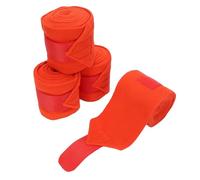 Agatige 4pcs Horse Leg Wraps, Comfortable Soft Fleece Horse Standing Wraps Leg Protection for Everyday Stable and Riding Use (Red)