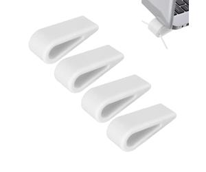 Agatige 4PCS Mini Laptop Stand Feet, 3x1 Inch Plastic Keyboard Stand Portable Ventilated Elevated Feet Anti Slip Tilting Wedge Riser with Adhesive Bottom