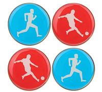 Agatige 4PCS Two-sided Referee Toss Coin,Portable Referee Toss Penny,Football Soccer Referee Flip Judge Tossfor for Soccer,Football,Volleyball,Table Tennis,35x2 Mm/1.4x0.1 In