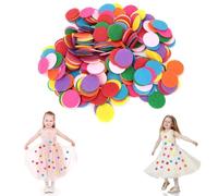 Agatige 500 Pieces Craft Felt Circles, 2.5cm Mixed Colors Felt Dot Patches Colored Felt Pads Round Appliques Felt Patches for DIY, Sewing, Crafting, Floral Party, Wedding, Table Decoration