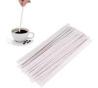 Agatige 500PCS Wooden Coffee Stirrers 19cm Round End Individually Wrapped | 19cm/7.48in, Round End, Individually Paper Wrapped, Splinter-Free, For Hot Drinks, Coffee Bar, Cocktails, DIY Crafts