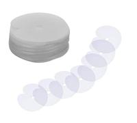 Agatige 50Pcs Heat Shield Guards for Hair Extension, Single Hole Round Spacer Template Clips Clear Fusion Keratin Glue Protector Templates Thermal Discs Guards Tool for Hair Extensions