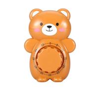 Agatige 60 Mins Egg Timer, Cute Bear Mechanical Wind Up Kitchen Timer Kitchen Timer Manual Cooking Baking Countdown Alarm for Cooking Boiling Eggs Water(Brown)