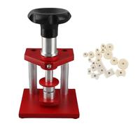 Agatige 8“ Watch Back Case Cover Press Tool, Screw Type Precise Crystal Bezel Watch Press with 20 Dies Pressing Repair Watchmaker Repair Tool