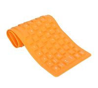 Agatige 85 Keys Silicone Silent Keyboard, Soft Folding Keyboard Portable Comfortable USB Wired Keyboard Touchscreen for PC Notebook Laptop (Orange Color)