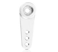 Agatige Aluminum 21T Servo Horn, 23 x 8mm / 0.9 x 0.3in RC Mini Steering Servo Horn Arm Small Portable CNC Machining RC Steering Arm Model Car Upgrade Accessory forMD922 MD933 Servos (Silver)