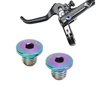 Agatige Brake Hardware Kit, Risk Titanium Alloy Integral Oil Cylinder Lid Bolts Bicycle Brake Lever Screw Bike Hydraulic Bolt for M7000 M8000 M9000 M9020 (Shiny)