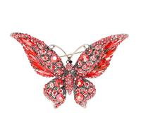 Agatige Butterfly Brooch Pins, 5.9x8.9c /2.3x3.5in Rhinestones Crystal Brooches Scarf Lapel Clips Elegant Jacket Blazer Scarf Hat Pin Jewelry Dress Accessories for Women Jacket Daily Decoration