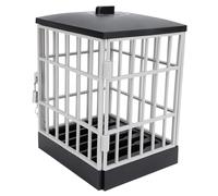 Agatige Cell Phone Jail Lock Box, Mobile Phones Prison Lockable Cage for Classroom Home Table Office Storage Gadget Family Time, Party Fun Novelty (Black and Grey)