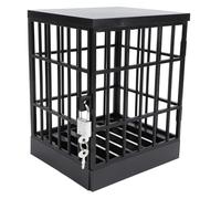 Agatige Cell Phone Jail Lock Box, Plastic Cell Phones Prison Lock up Safe Cell Phone Holder for Classroom Home Table Office Family Time Party (All Black)