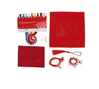 Agatige Cross Stitch Kits,Blessing Bag Embroidery Starter Kit Full Range of Embroidery Kits Chinese Traditional Embroidery Blessings Sachets for Adults New Year Gifts,Red