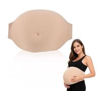 Agatige Fake Pregnancy Belly, Memory Foam Adjustable Belly Bodysuit Artificial Baby Bump for Parties Stage Performance Film Props