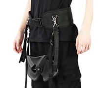 Agatige Fishing Rod Fighting Belt, Fishing Belt Shoulder Harness Adjustable Fishing Rod Belt Waist Rod Support Holder Fishing Pole Fixing Belt Fishing Belt Rod Holder Fishing Rod Holder (Black)