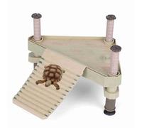 Agatige Floating Turtle Pier, Plastic Turtle Basking Platform Decorative Reptile Terrapin Dock with Ramp Ladder for Aquarium Fish Tank