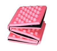 Agatige Foldable Stadium Seat Pad, 39 * 28.5 * 0.9cm Portable Beehive Camping Foam Pad Sitting Mat Cushion for Hiking Picnic Outdoor Bleachers (Red)