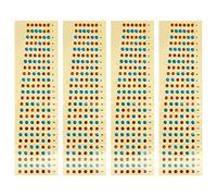 Agatige Guitar Fretboard Sticker, 4Pcs Waterproof Stickers Guitar Note Stickers Learn Guitar Tabs Sticker Color Coded Note Decals Fingerboard Frets Map Sticker for Beginner