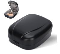 Agatige Hearing Aid Hard Case, Portable Water proof Dropproof Hearing Aid Protection Storage Box Pouch Portable Protective Box for Storing Hearing Aids, 7 x 6.3 x 3cm