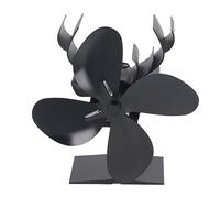 Agatige Heat Powered Stove Fan, 4 Blade Large Air Volume | Low Noise Aluminum Alloy Fireplace Wood Stove Fan, Thermal Fan for Wood Burning Stove Log Burner