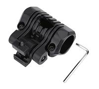Agatige Helmet Flashlight Holder Mount, Quick Release Flashlight Holder Clamp Clip Mount Accessory for Fast Helmet Rail(Black)