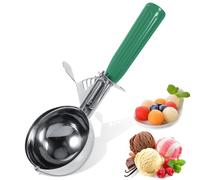 Agatige Ice Cream Scoop with Comfortable Handle, Professional Stainless Steel Fruit Scoop Melon Baller with Trigger Release for Ice Cream, Melon, Cookie Dough & Meatballs (6.5cm)