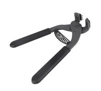 Agatige Leather Silent Pliers,Leather Craft Hole Punch Tool,Carbon Steel Hand-Held Leather Silent Piercer Sewing Stitching Chisel with Black Foam Handle for Belts Purses Watch Bands,(4mm-4 Teeth)