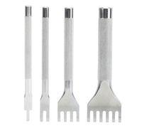 Agatige Leather Stitching Punch Set, 1/2/4/6 Prong Leather Hole Punch Tool, High Speed White Steel Lacing Stitching Chisel Punch Tool for Leather Punching, Industrial Supplies, Etc