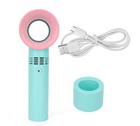 Agatige Mini Eyelash Fan Dryer, Portable Hand Held USB Rechargeable Mini Fan Dryer Bladeless Handheld Fan Air Conditioning Blower for Essential Eyelash Extension Supplies(Blue)