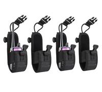 Agatige Nylon Radio Case, Pack of 4 MSC-20D Radio Bag Universal Adjustable Wide Shoulder Strap Walkie Talkie Holder Protective Case for GPS Phone Two-Way Radio, Black, Nylon Radio case