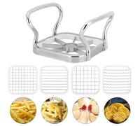 Agatige Potato Chipper Chip Cutter, Apple Slicer, 5 in 1 Stainless Steel Apple Corer Cutter and Peeler with 4 Alternative Cutter Core Remover Tool