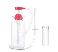 Agatige Reusable Vaginal Douche, 600ML Women Vaginal Cleaning Shower Cleaner Enema Douche System Manual Pressure Anal Douche Portable kit with 3 Nozzles for Daily Care