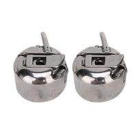 Agatige Sewing Machine Bobbin Case, 2PCS Metal Bobbin Reverse Case, Portable Sewing Machine Shuttle Shell for Singer 15-88, 15k88, 15-90, 15-91 Sewing Machines, 3 X 1.6 X 0.4cm / 1.18 X 0.63 X 0.16in