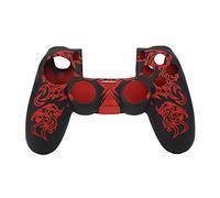 Agatige Silicone Controller Protector, PS4Controller Cover Grip Protector Anti Slip Thumb Stick Case for Gamepad, Easy Access to All Buttons, Triggers and Thumbsticks (Red)