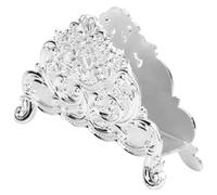Agatige Silver Napkin Holder, Stainless Steel Craft Table Tissue Small Paper Serviettes Holder Napkin Rack Stand Practical Table Organiser for Tables, Dining, Kitchen, Restaurant, Picnic