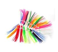 Agatige Soft Fishing Lures, 20pcs Octopus Squid Skirt Fishing Lure Skirts Saltwater Trolling Fishing Lures Plastic Fishing Lures Baits for Fishing Trout Redfish Saltwater/Freshwater (12cm)