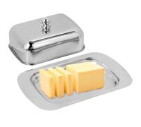 Agatige Stainless Steel Butter Dish with Lid, Butter Container Butter Keeper Insulated Butter Holder Fridge Fruit Food Container Airtight Cheese Dish Butter Plate