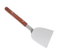 Agatige Stainless Steel Griddle Spatula, 120mm Rectangular Wide Burger Spatula Hamburger Pancake Flipper Griddle Turner with Wooden Handle for BBQ Grill & Flat Top Griddle