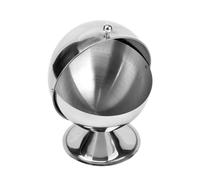 Agatige Stainless Steel Sugar Bowl, Globe Shape Salt Condiment Container Sugar Pot with Roll Top Lid for Home Kitchen(500 ML)