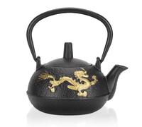 Agatige Tetsubin Cast Iron Teapot, 300ml Black Traditional Stovetop Tea Kettle Loose Leaf Tea Pot with Removable Infuser Tea Strainer for Boiling Hot Water Tea