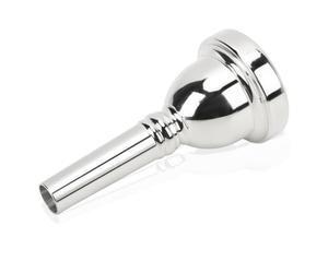 Agatige Trombone Mouthpiece, Smoothly Rim Baritone and Bass Horn Silver Plated Mouthpiece Brass Instrument Accessories with Superior Sound for Beginners and Professional Players (Sliver)