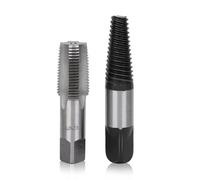 Agatige Water Pipe Extractor NPT Taps Set, 1/2in Carbon Steel NPT Pipe Tap and 1/2in Broken Water Pipe Extractor, Water Pipe Triangle Valve Repair Kit for Most Water Pipe Thread Repairs