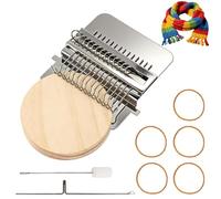 Agatige Weaving Loom Kit, Wooden Speedweve Loom With Complete Accessories Mini Stainless Steel Pine Household Stitching Knitting Machine Speedweve Type Weave Tool DIY Sewing for Clothes Socks Mending